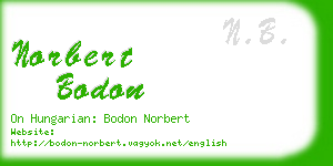 norbert bodon business card